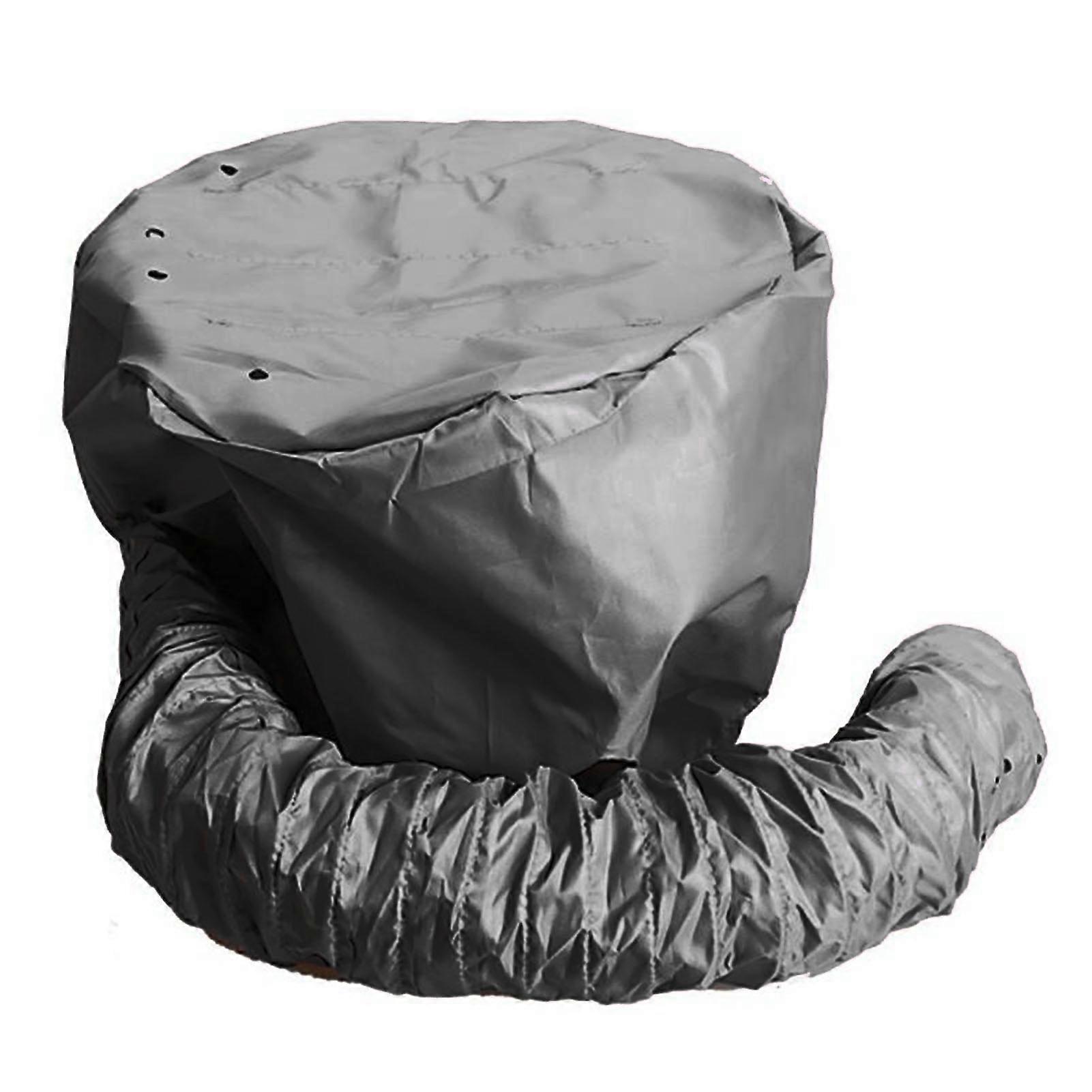 Hair Dryer Bonnet Hood Adjust Lanyard Hairdryer Attachment Hat for Deep Conditioning Hair Drying Black