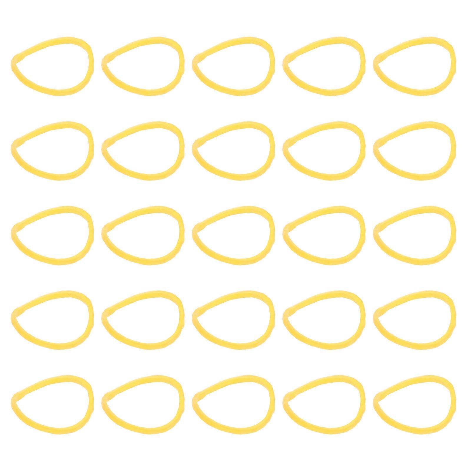 Yellow Hair Rings for Salon Use Create Curls and Waves with Rubber Bands 1 Bag