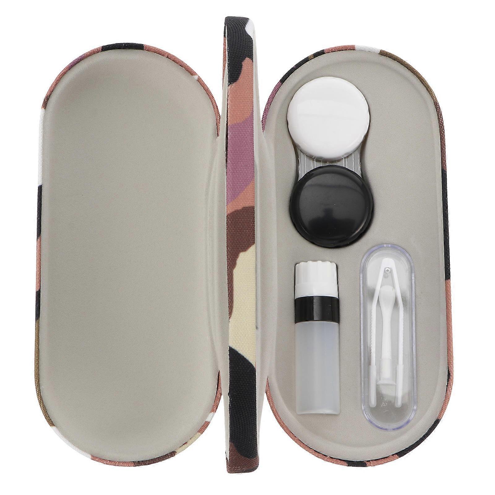 Camouflage Double Sided Glasses Case, Portable Durable Eyewear Holder for Sunglasses and Lenses, Wear Resistant Design for Students and Office Workers