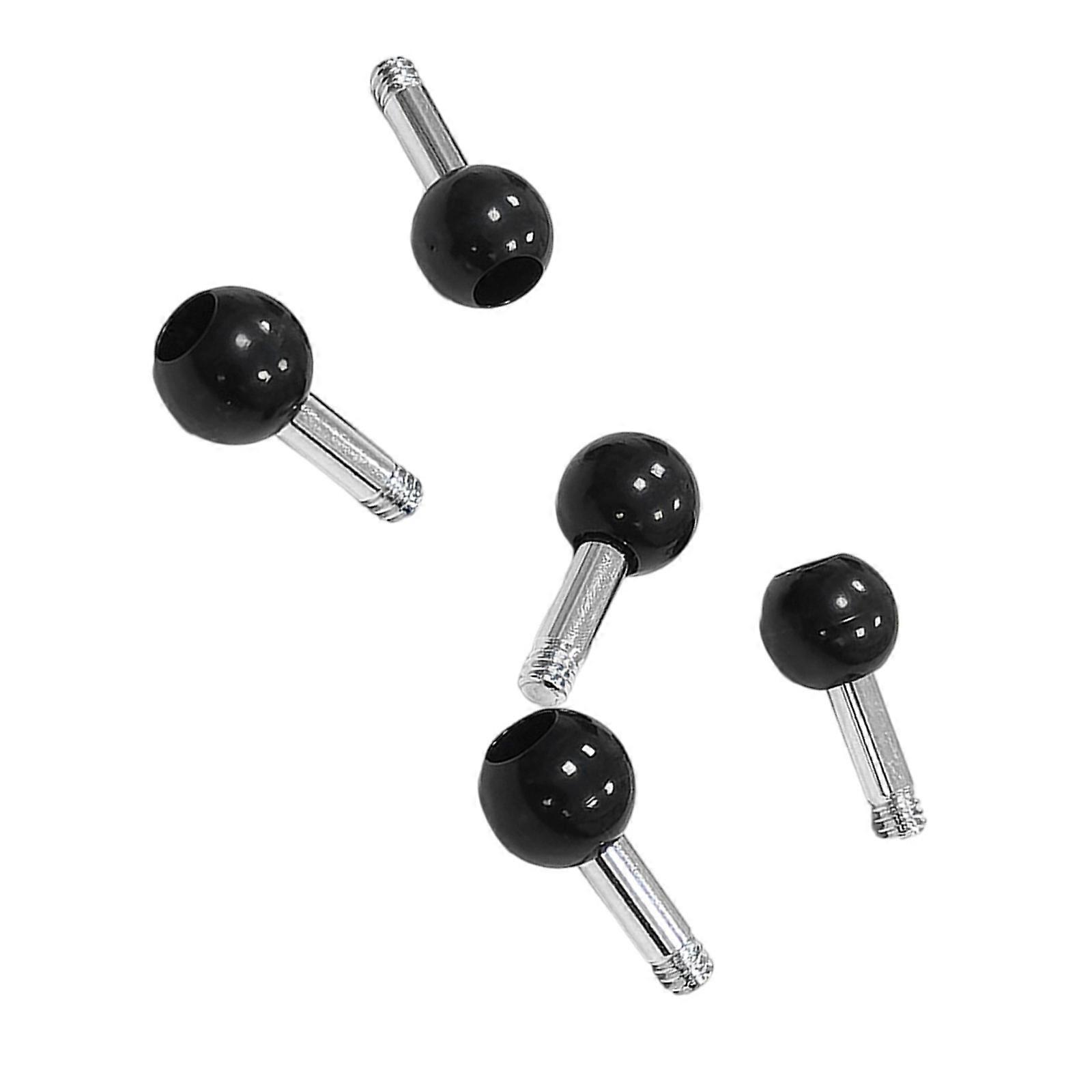 5Pcs 1/4in Screw Ball Mount Adapter 1/4in to 17mm Ball Head Adapter Action Camera Cellphone Bracket Adapter Multicolor