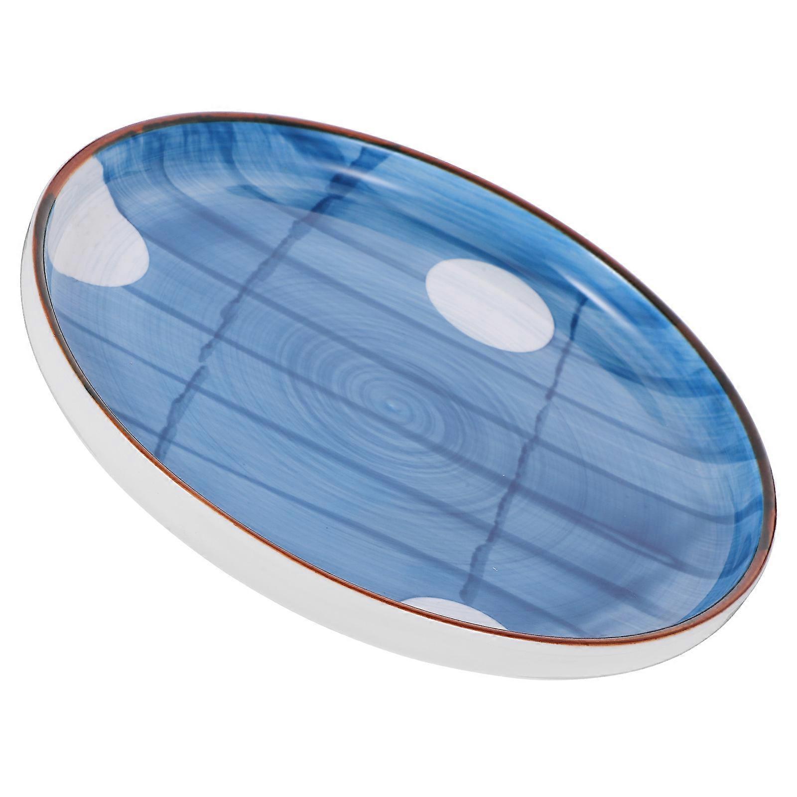 Divided Plates for Adults with Smooth Edges Made of Premium Ceramic Assorted Color