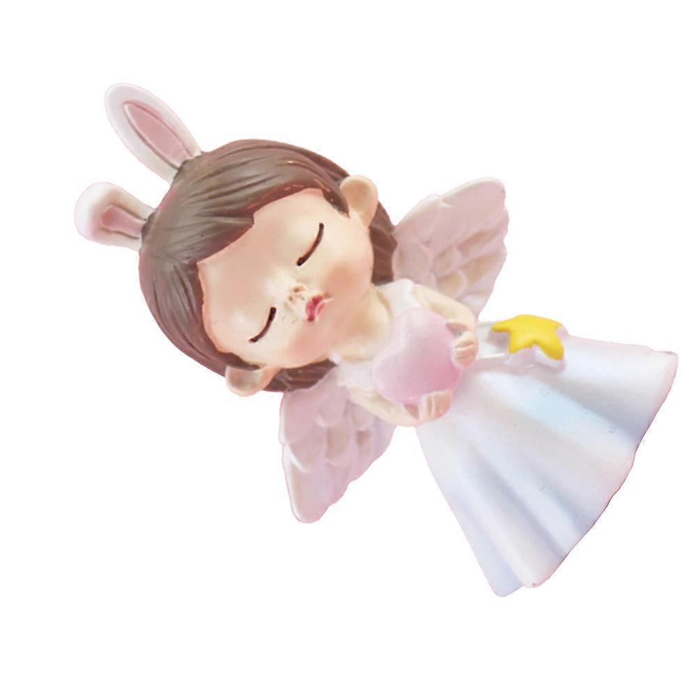 Angel Figurine Night Light in Assorted Colors for Decor Made from Synthetic Resin
