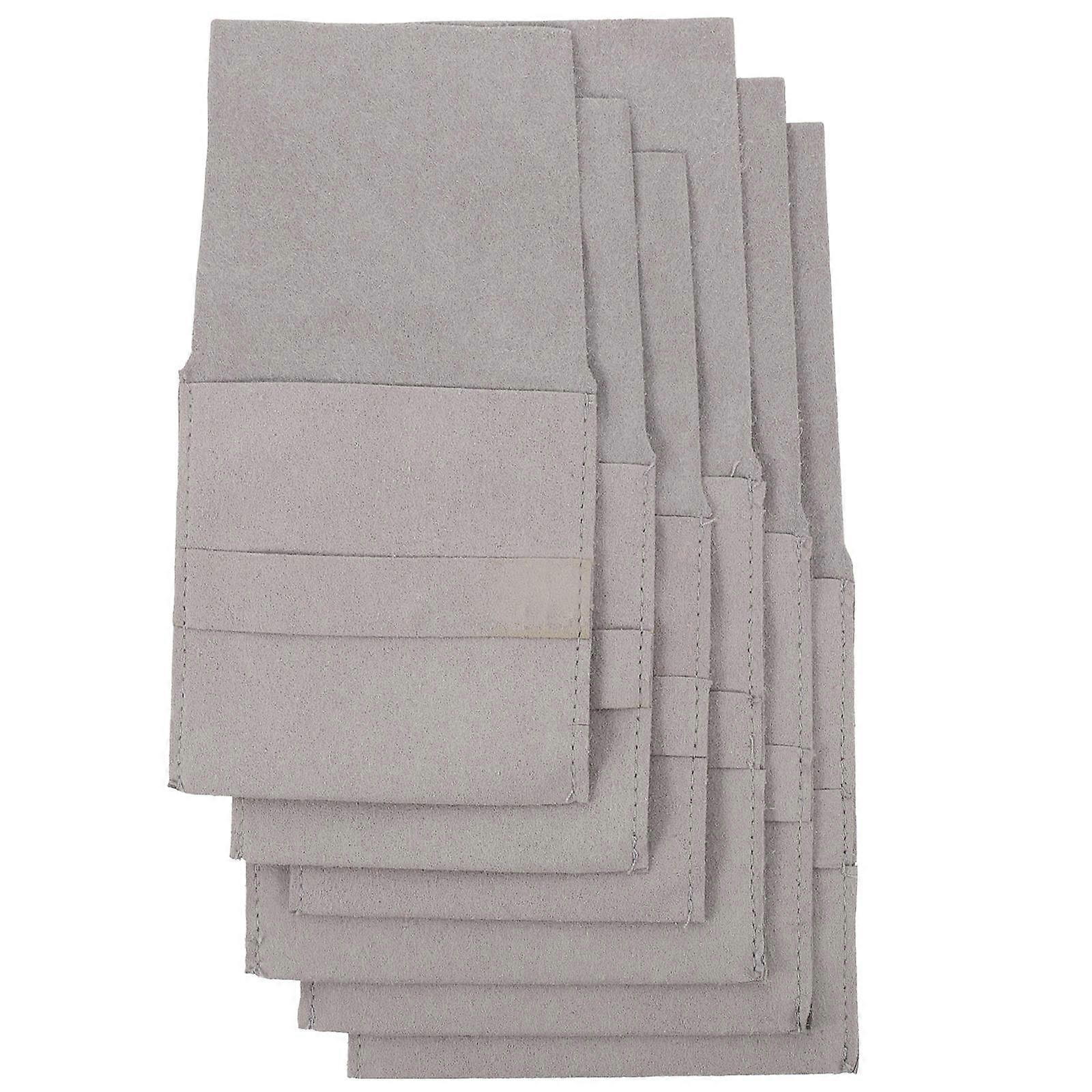 Jewelry Storage Cloth Pouches Dust Protection Microfiber Cloth Square Shape Simple Appearance 8X8CM 6Pcs