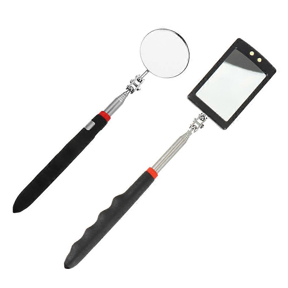 Portable Inspection Mirror Set with Lights for Car Maintenance Made of Durable Stainless Steel