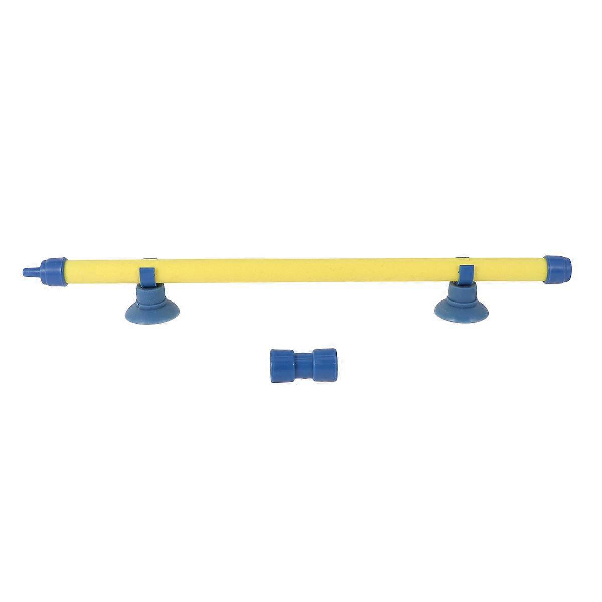 Air Stone Tubing Oxygen Supply Fish Tank Aquarium Underwater Environment Yellow 25.40X1.00X2.50CM Plastic 1Set