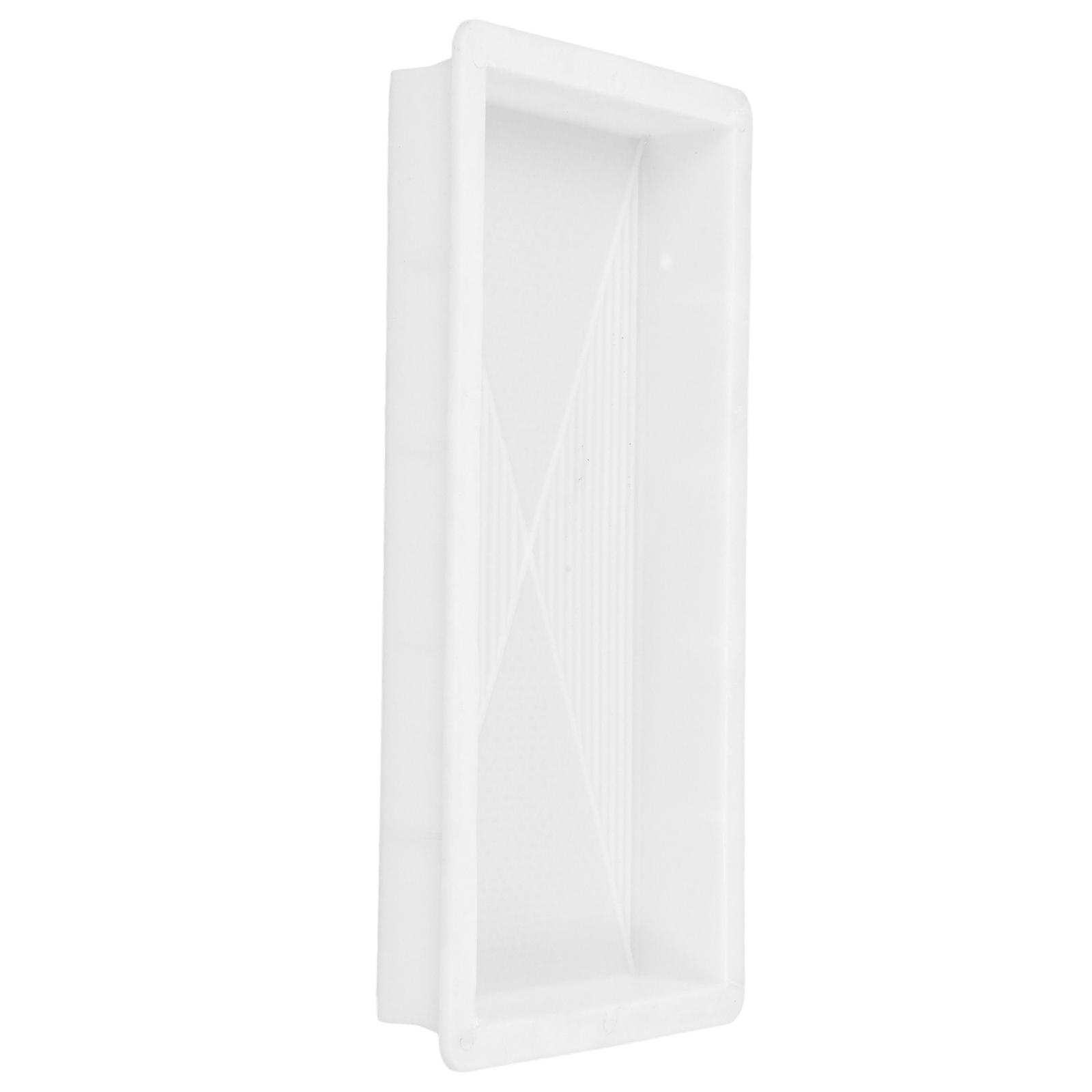 Rectangle Paving Mold for Garden Path Maker Ideal for Painting White PP Material 40x20x5cm