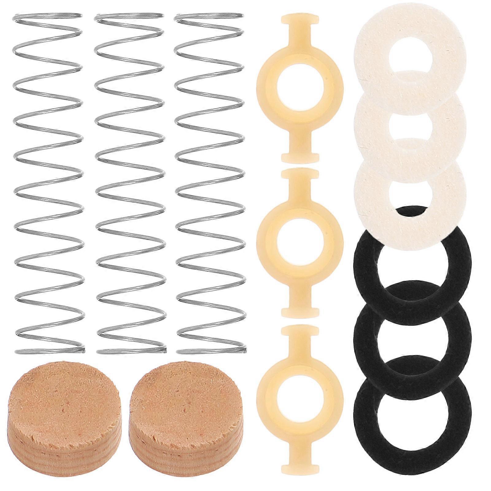 Trumpet Repair Kit with Felt Washers and Metal Bumper for Instrument Maintenance 1 Set