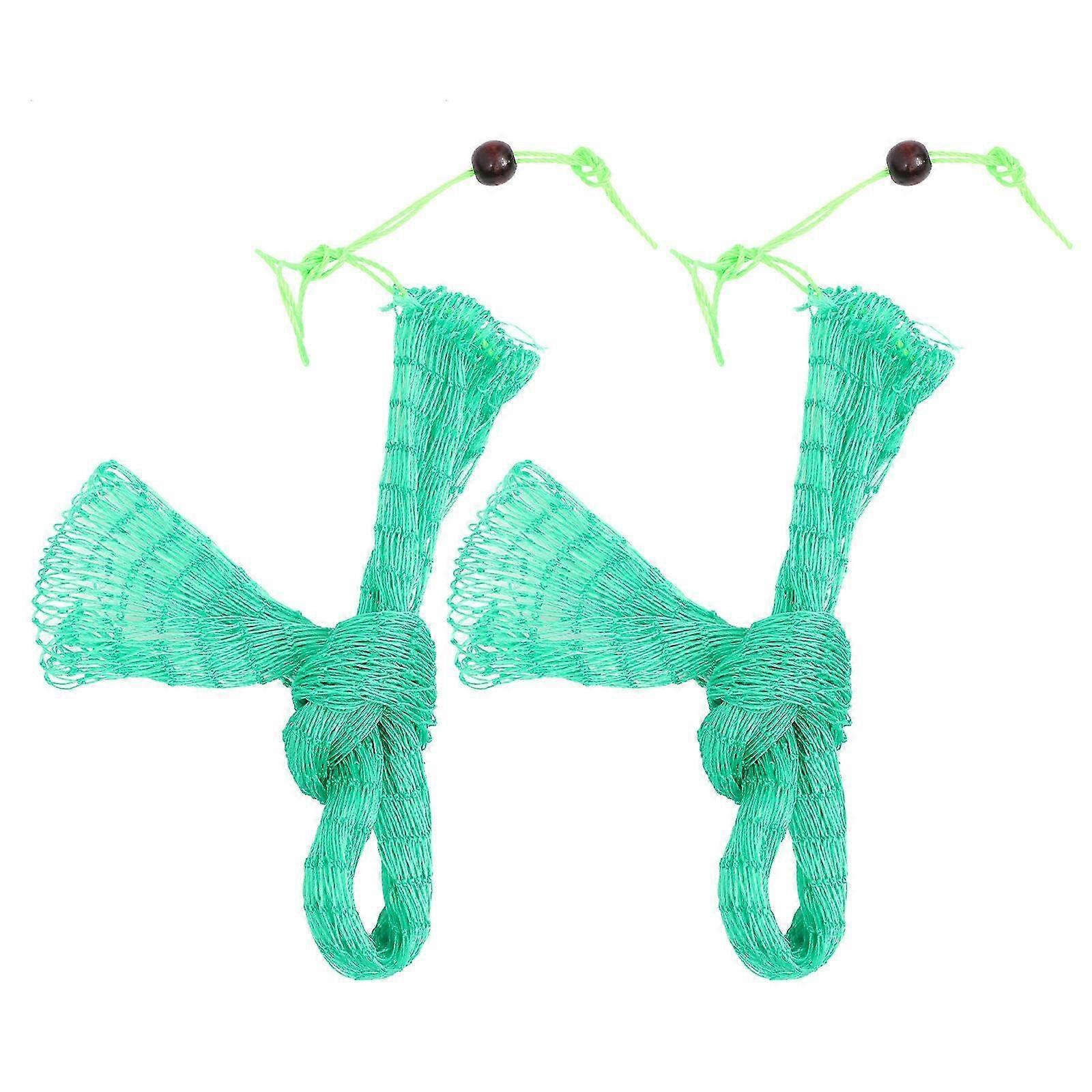 Nets Fishing Net Equipment Fishing Enthusiasts Stream Fishing Nylon 86X40CM Drawstring Design 2Pcs