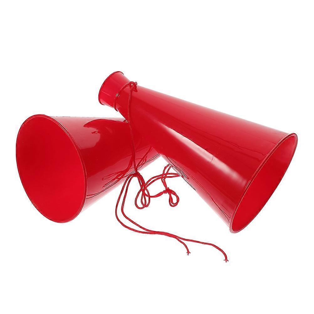 Portable Plastic Cheer Megaphones 2pcs Set for Parties, Sports Events & Outdoor Celebrations Lightweight Handheld Noise Makers with Amplified