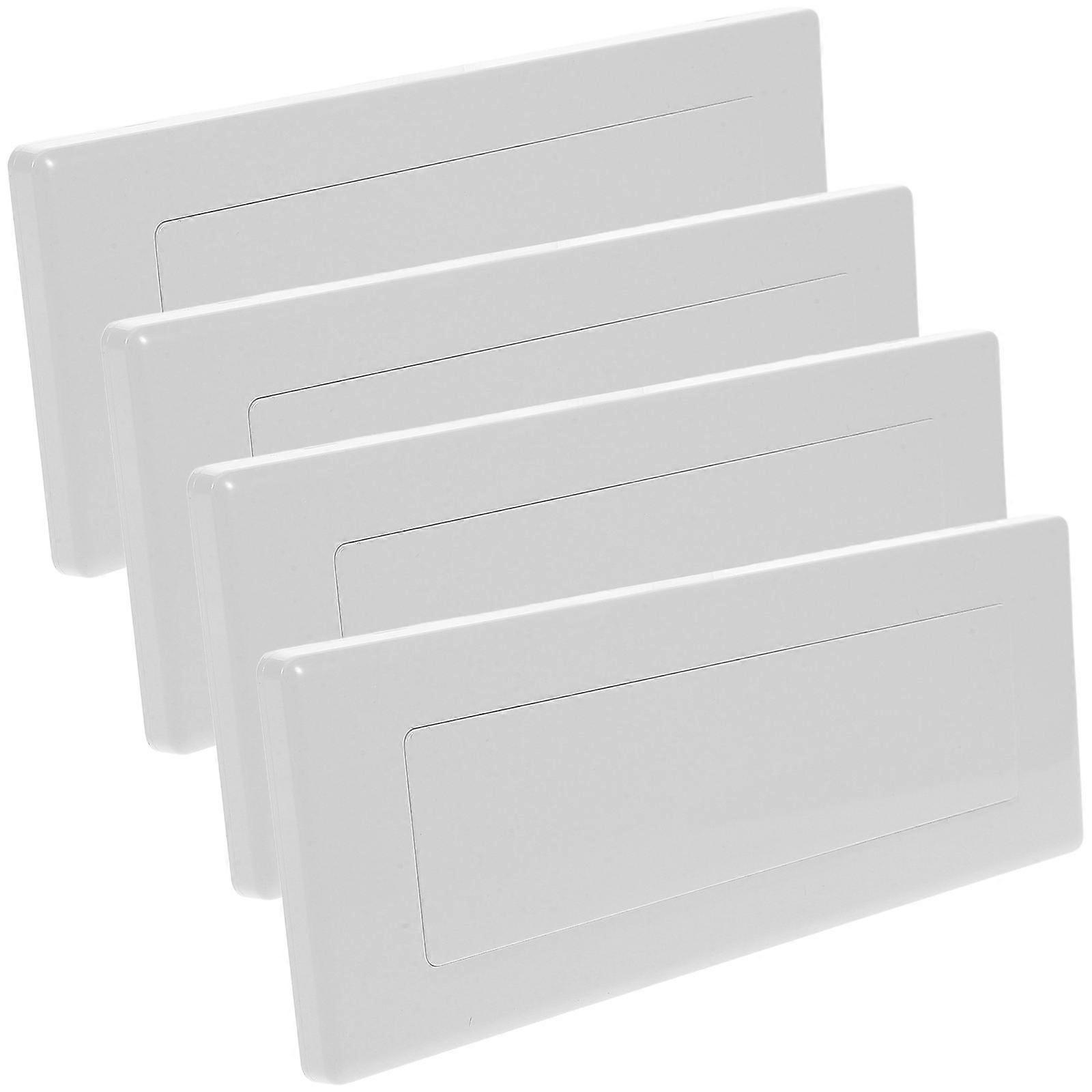 Junction Box Covers Wall Plate Plastic Electrical Outlet Concealment Commercial Installation Rectangular 4Pcs