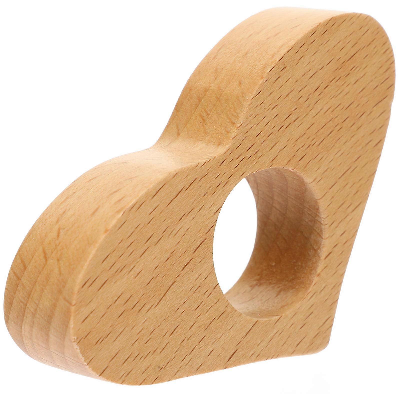 Hemoton Heart Shaped Book Holder Wood Thumb Page Pressing Support Reading Tool 1 Set