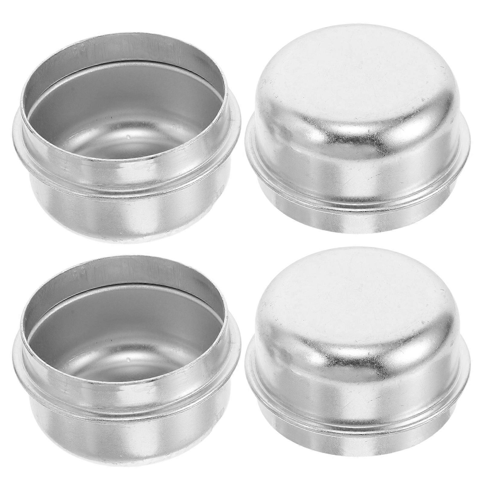 4pcs Trailer Axle Dust Caps for Hub Protection – Compatible with RVs, Flatbeds, and Towed Vehicles – Durable and Attractive Design