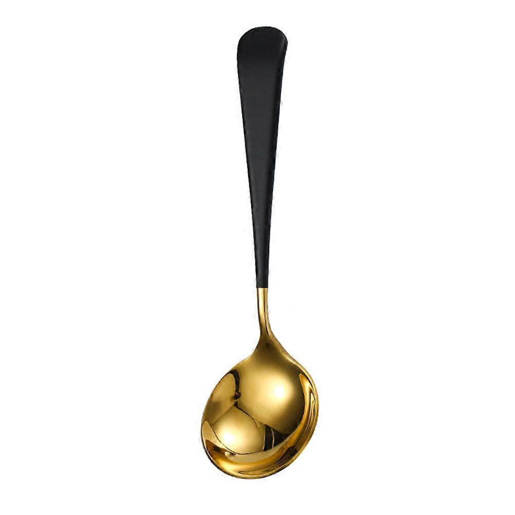 Langt håndtak suppeskje rustfritt stål enkel elegant design iskrem ris servering 15,5*4,2*2cm 1-pakning