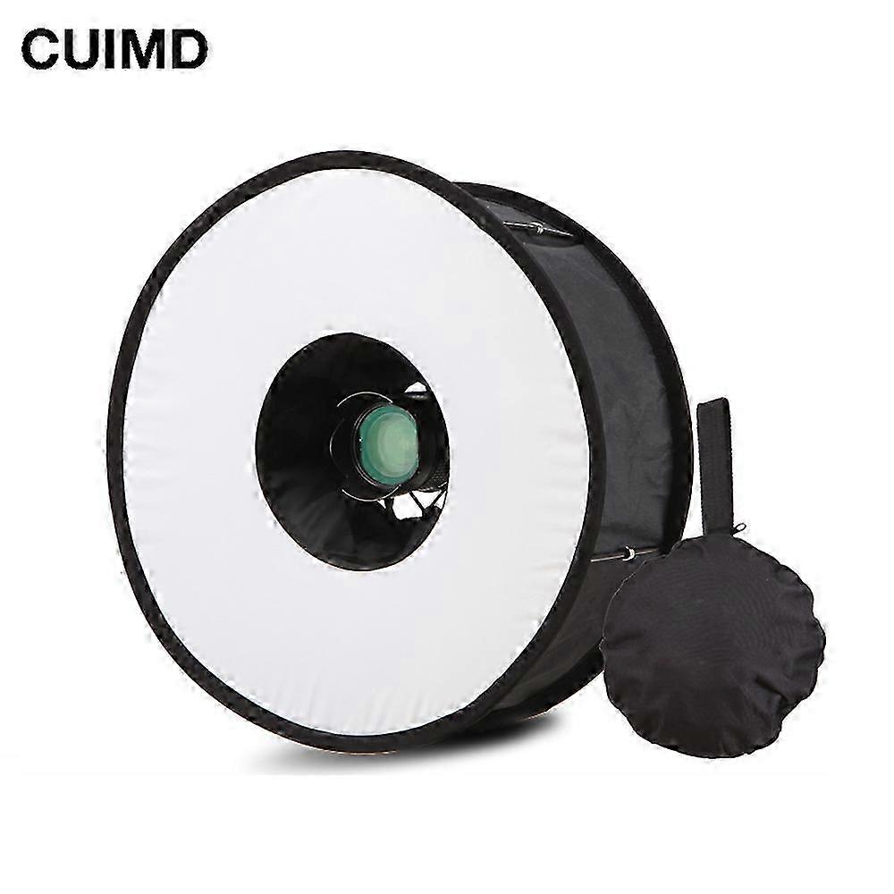 45cm Foldable Ring Speedlite Flash Diffuser Macro Shoot Round Softbox for Canon Nikon Sony Pentax Godox SpeedlightSZRH A-S