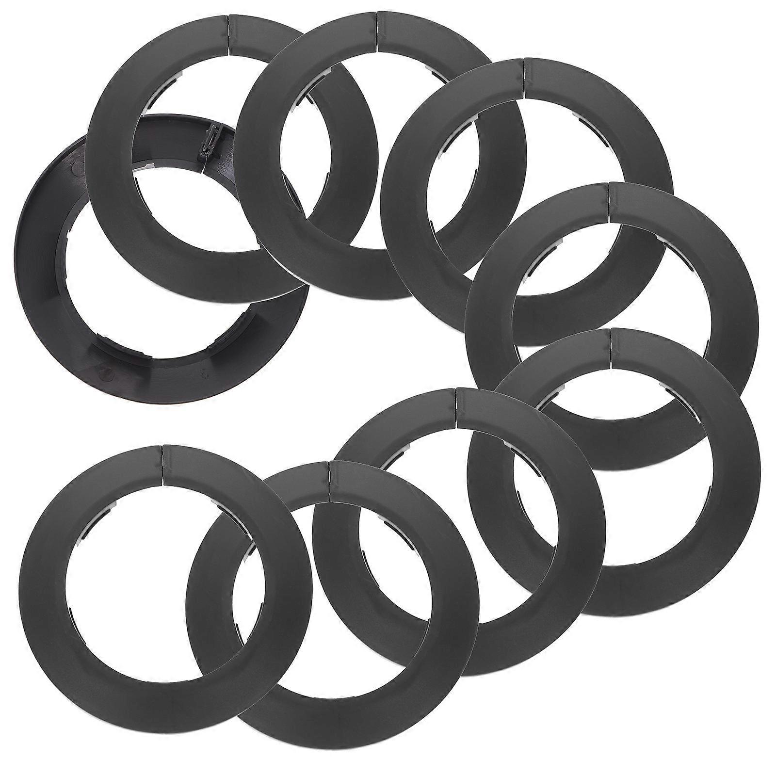 10 قطع أغطية طوق الأنابيب الزخرفية ، لوحات شعار مقاومة للحرارة قابلة لإعادة الاستخدام للجدار ، سهلة التركيب لأنابيب المياه وتطبيقات المبرد