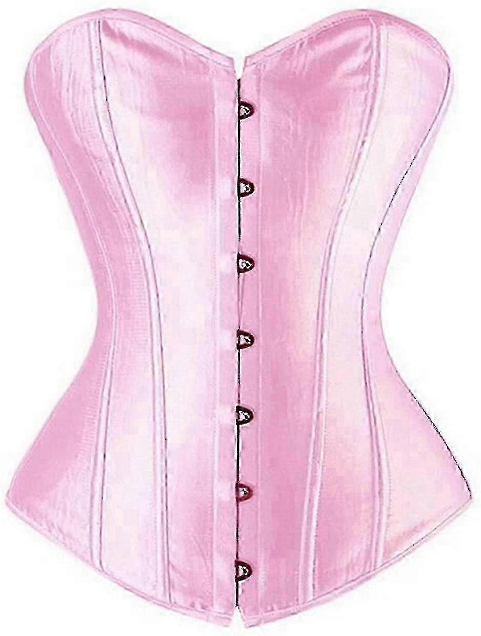 Women's Bustier Corset Top Sexy Lingerie Sets Black Satin Waist Cincher