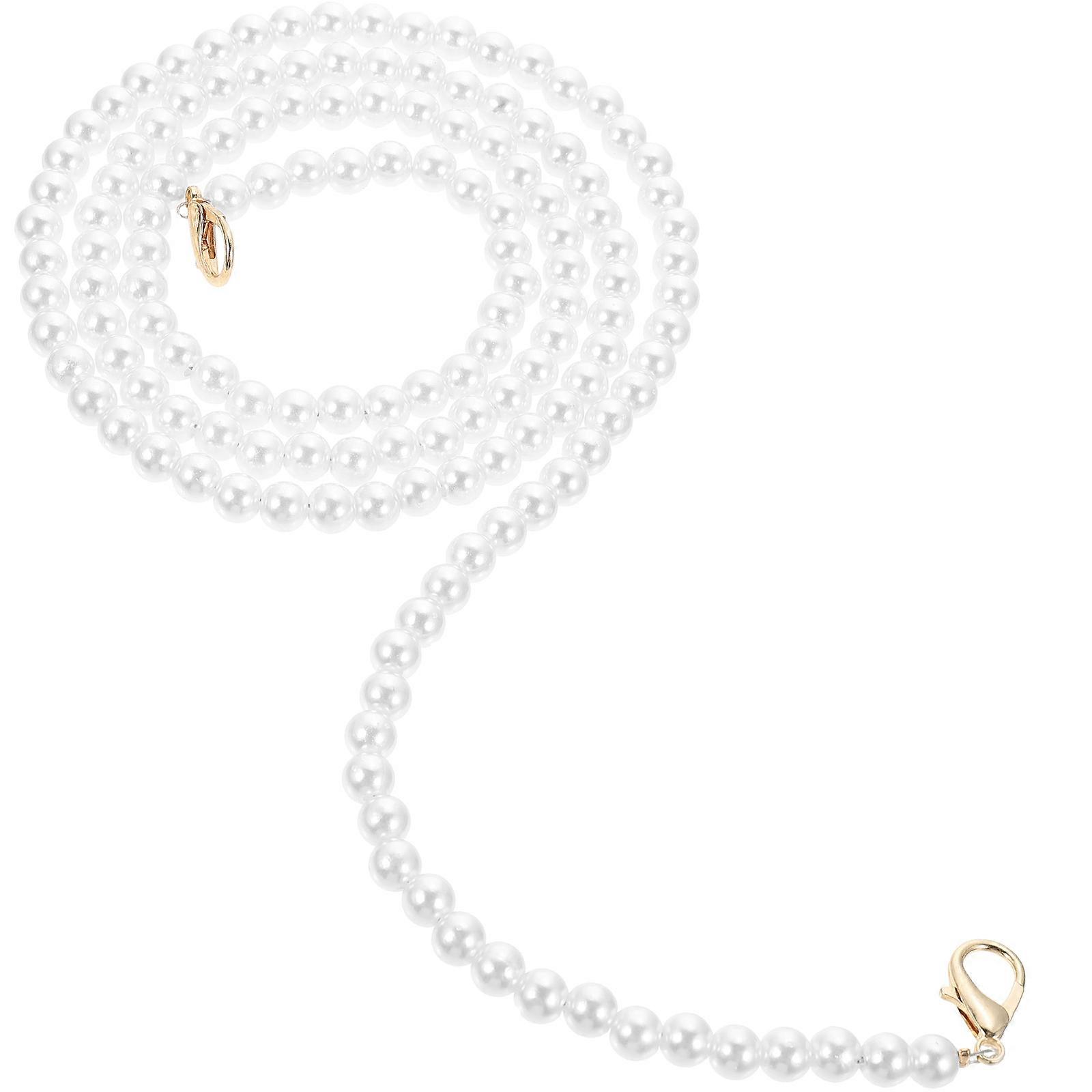 Golden Plastic Pearl Design Chain for DIY Handbags and Clutches with Hooks for Decor