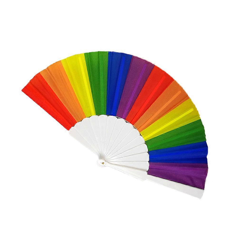 Colorful Fan Handheld 23Cm Cooling Tool For Special Occasions Dancing Events 2Pcs
