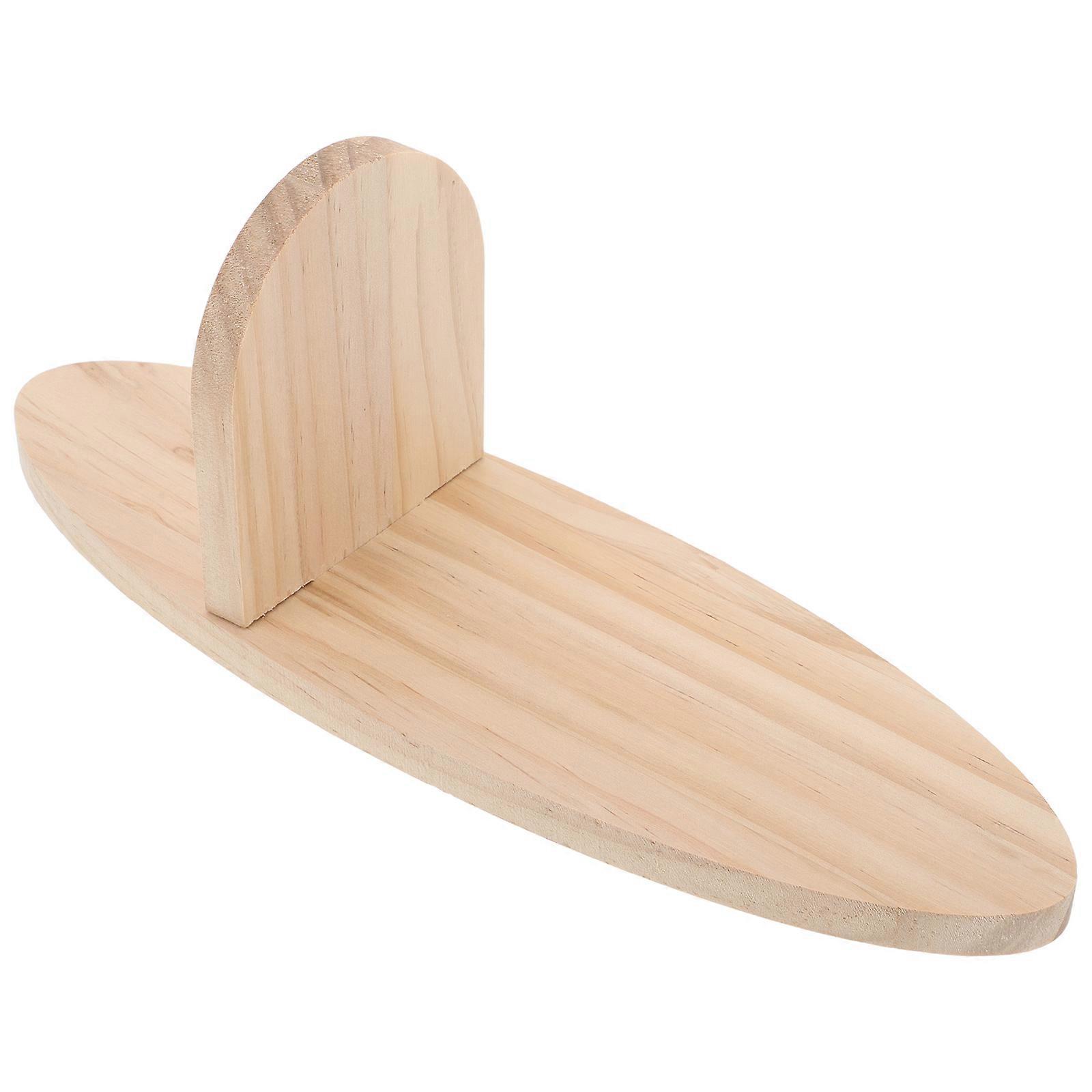 Rustic Floating Wood Wall Shelf for Storage Use Beige Color Solid Wood Oval Shape 10.5 Inches Wide