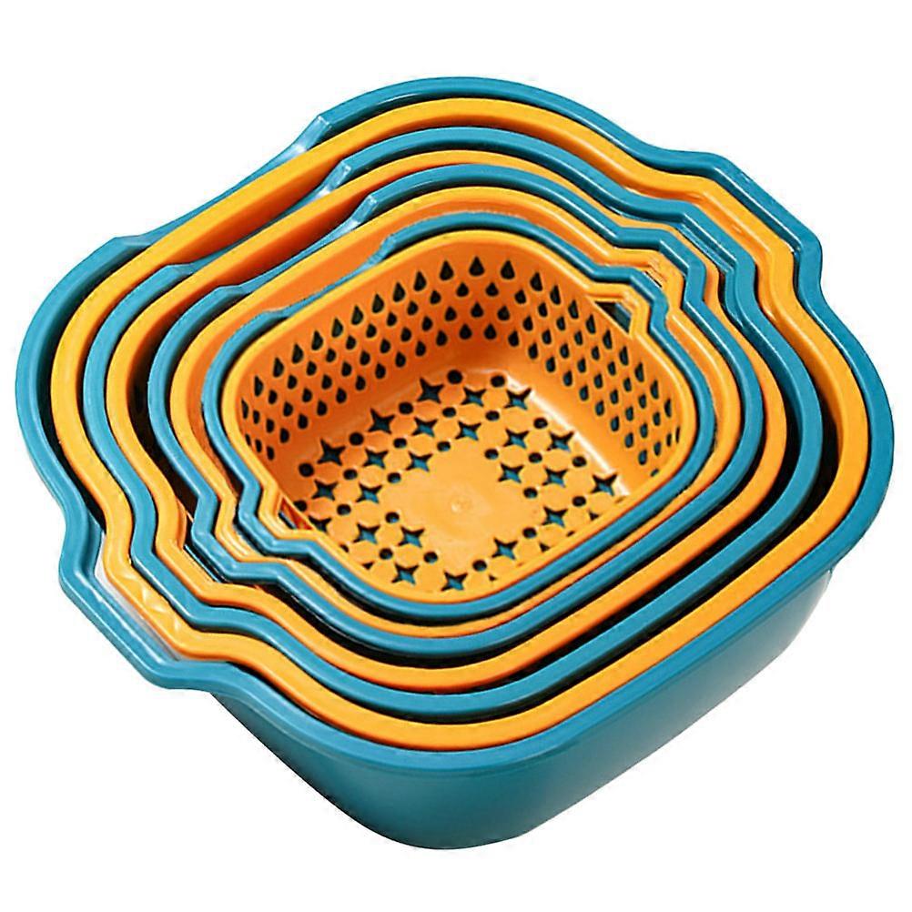 Fruit Vegetable Washing Bowl Straining Draining Soaking Rinsing Storing Assorted Color 2500X2300X800CM 1Set