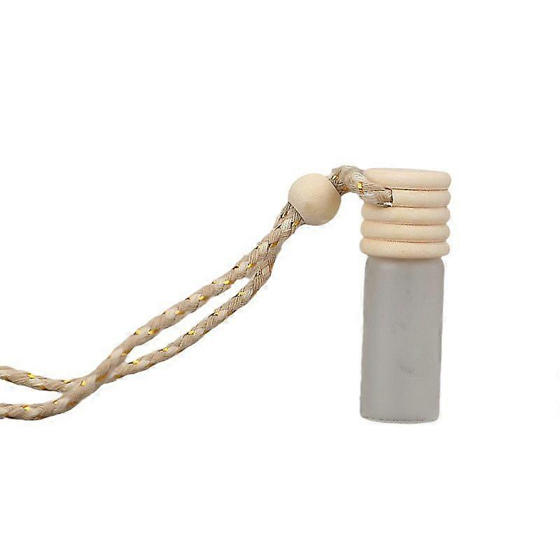 8pcs Car Air Freshener: 5ml Glass Hanging Perfume Bottles - Empty Refillable Aromatherapy Diffuser Pendant - Portable and Stylish for Car Decoration