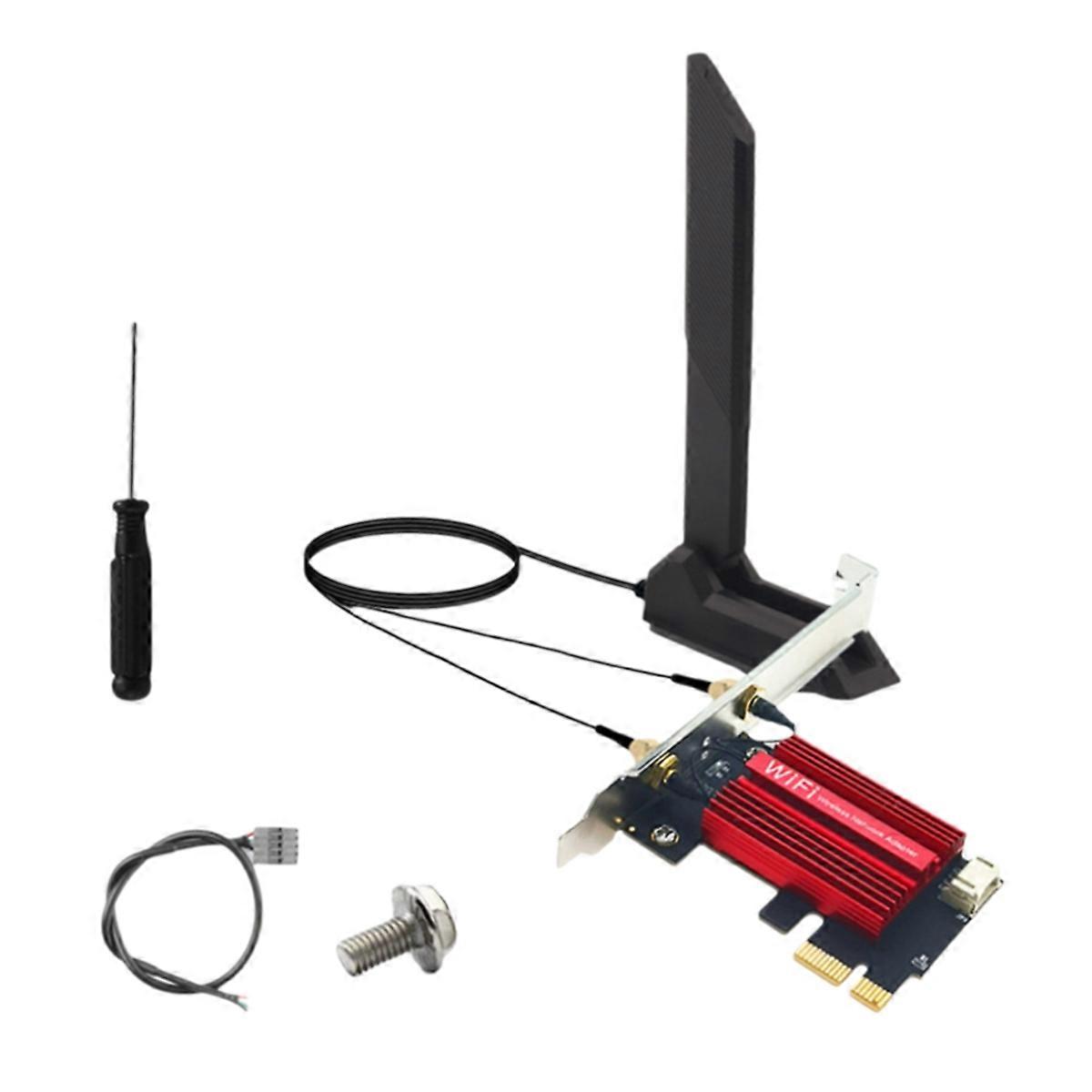 MT7927 WiFi7 Card+12DB Antenna 2.4G/5G/6G Tri-Band 8774M MT7927 Wireless WiFi Card BT5.4 Gigabit Wi