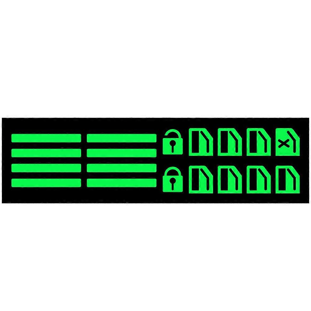 Green Fluorescent Car Window Stickers for Decor General Auto Sticker Set of 1