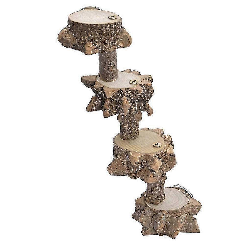 Wood Bird Platform Playground Cage & Play Stand - Ideal Play Area for Medium Birds with Multiple Perches & Activities