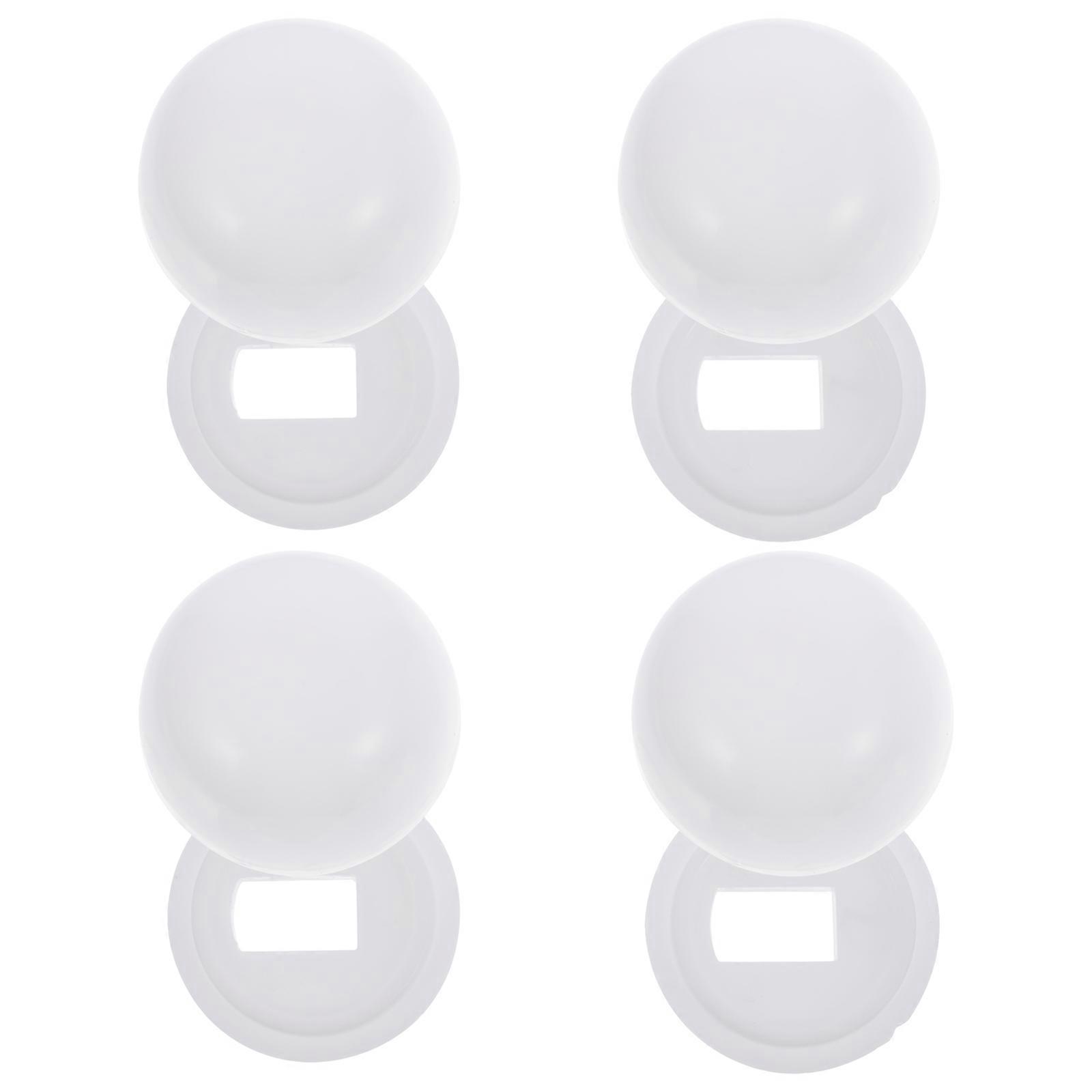 Universal Toilet Bolt Covers for Installation Accessories White Plastic 4 Pair