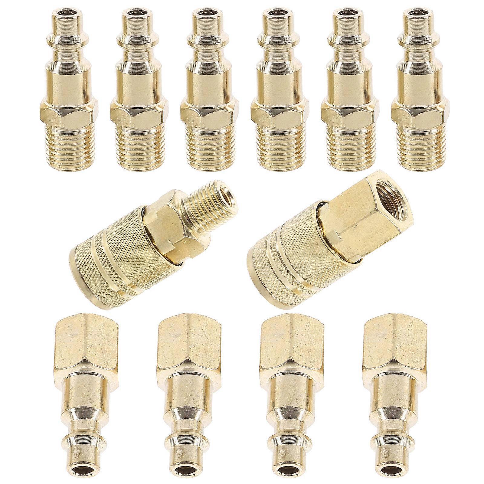 Air Hose Fitting Set 1 Set Quick Release Brass Hose Barb Fitting Suitable for Various Occasions Compact Design Durable