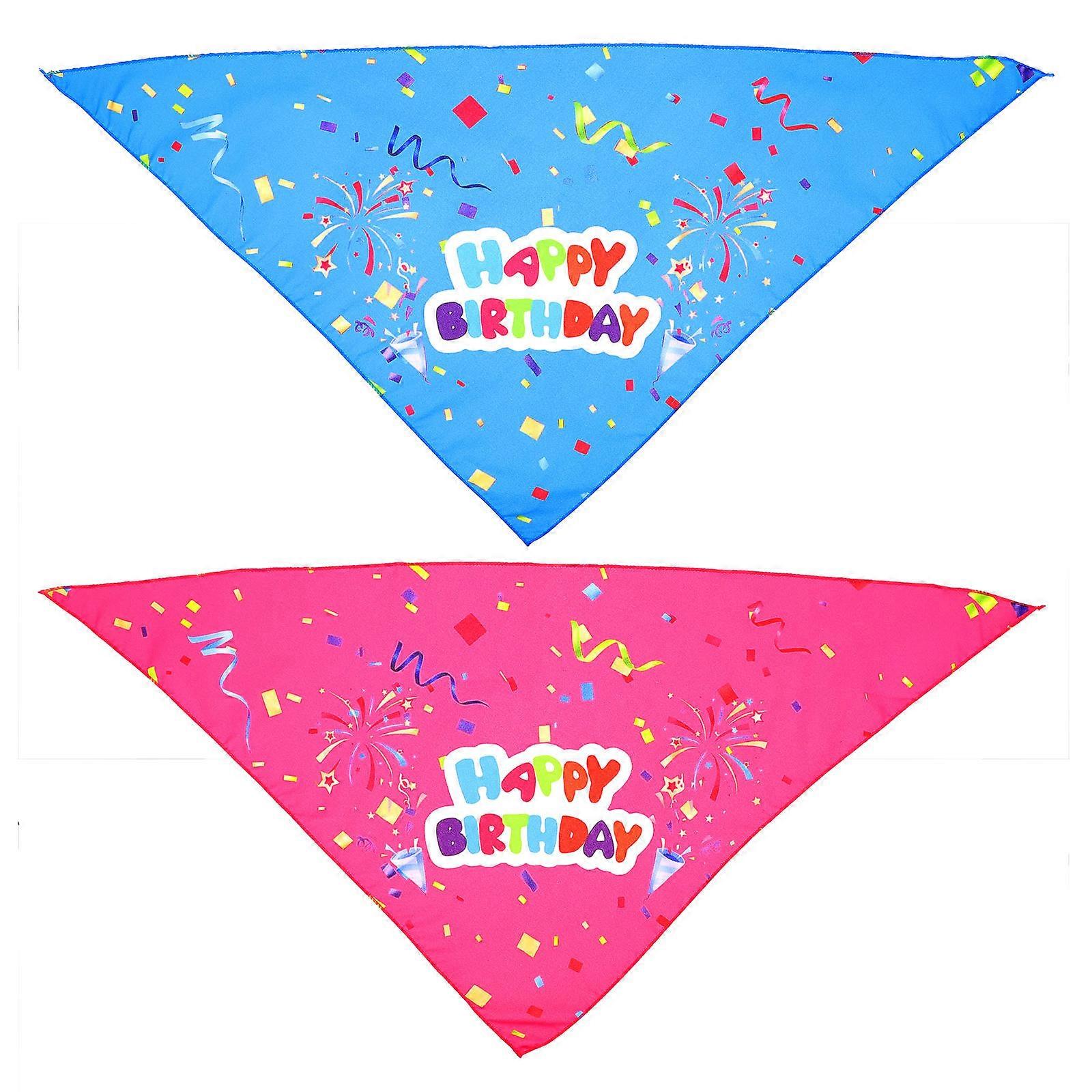 Adjustable Size Bib For Pets 2Pcs Breathable Dog Saliva Towels In Assorted Color For Celebrations