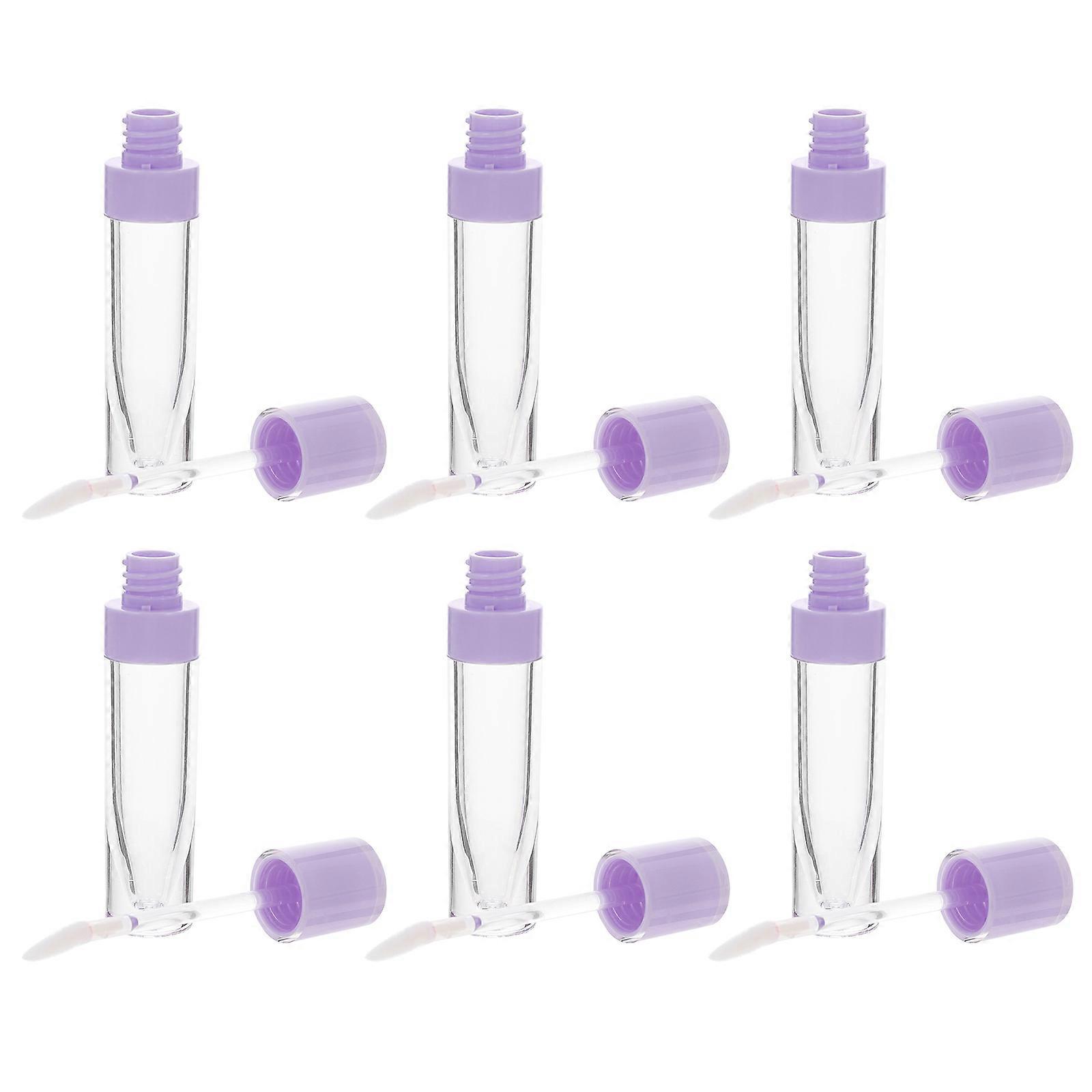 6Pcs Clear Empty Lipstick Balm Containers Gloss Packaging Tubes