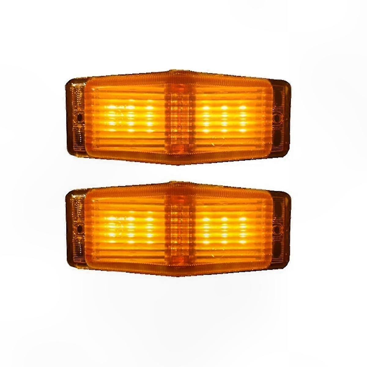 2PCS LED Marker Lights for Truck Front Grill Double Burner Indicator Lamps