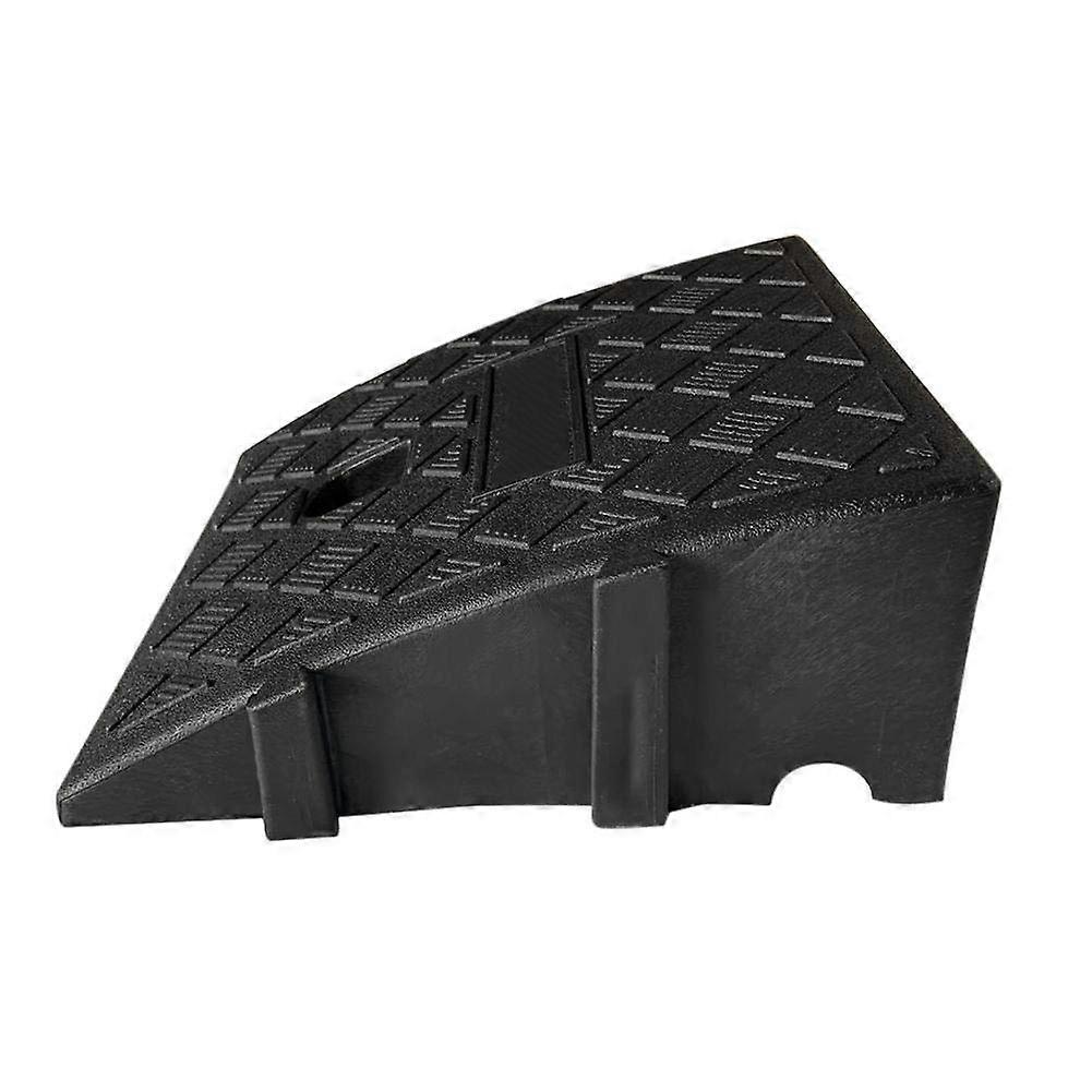 Plastic Kerb Ramp for Motorcycles - Portable Lightweight Non-Slip Threshold Ramp, Step Height 11-16 cm, 25x27x13 cm, Black