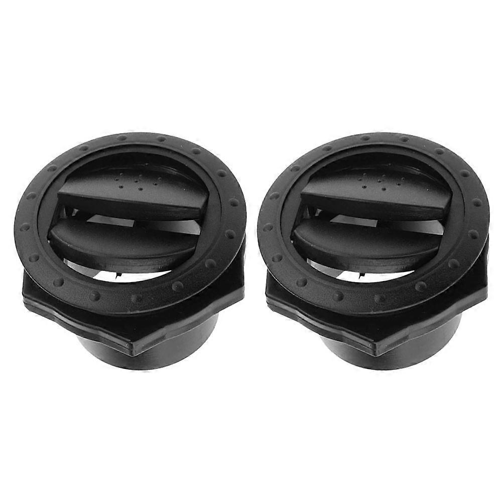 2pcs Circular Air Outlet Side Roof Vent Adjustable Vent Deflector for Car RV Grille Side Round Ventilation