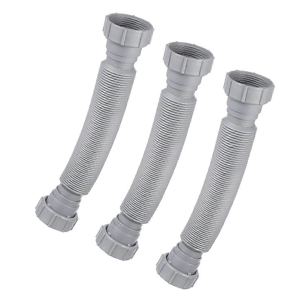 Flexible Sink Drain Pipe Expandable Double Headed Leak Proof Drain Extension Hose for Kitchen Bathroom and RV Applications 3Pcs