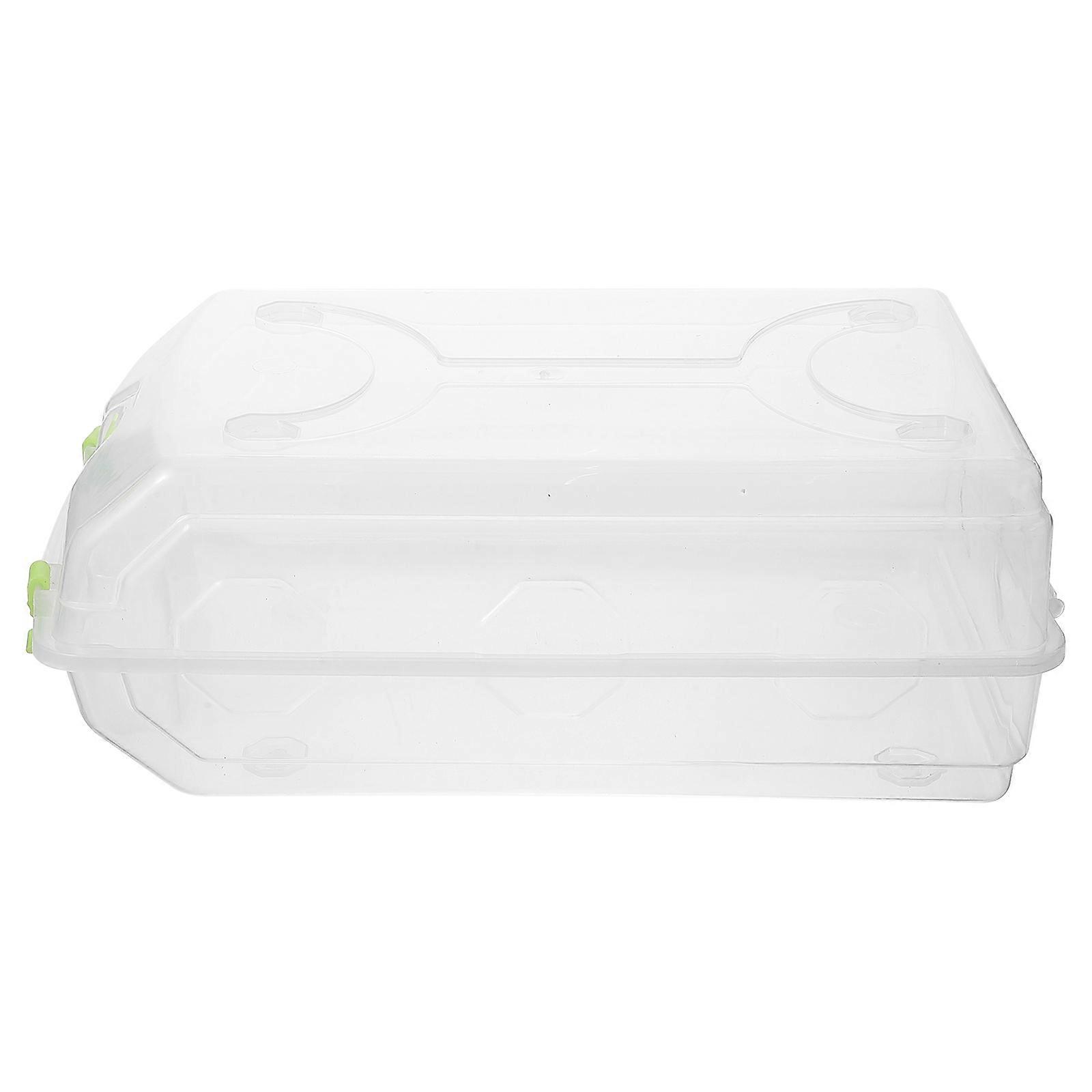 Green Shoebox with Vent Holes for Shoes Made of PP Protects from Dust and Moisture 22*13*37cm