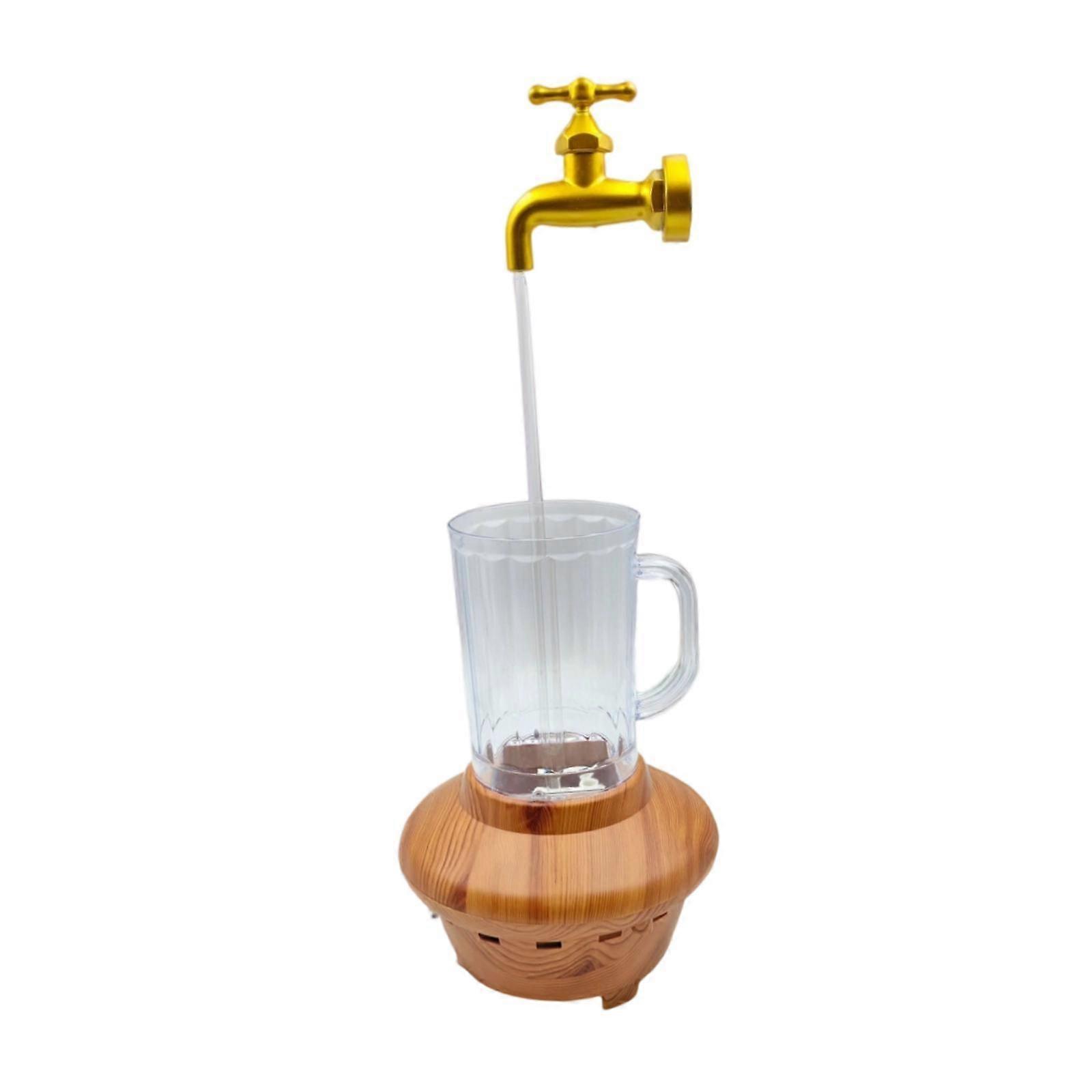 Tabletop Waterflow Decoration Waterfall Ornament Table Decor with Colorful Light