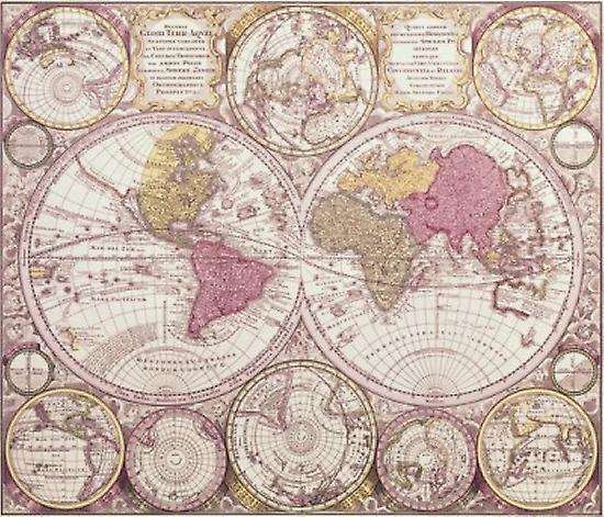 The World, C. 1750, Maps Poster