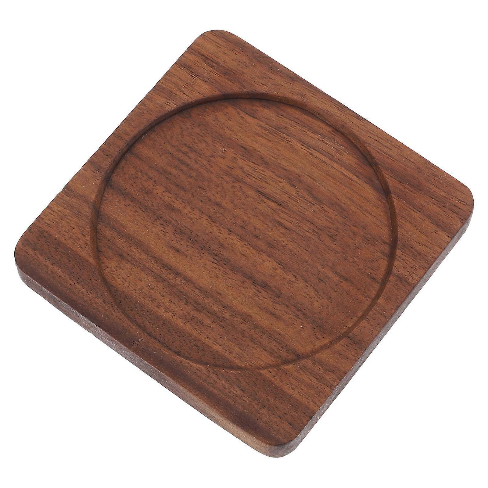 Brown Synthetic Coaster for Home Use Lightweight Design Fits Various Scenes 7 Inch