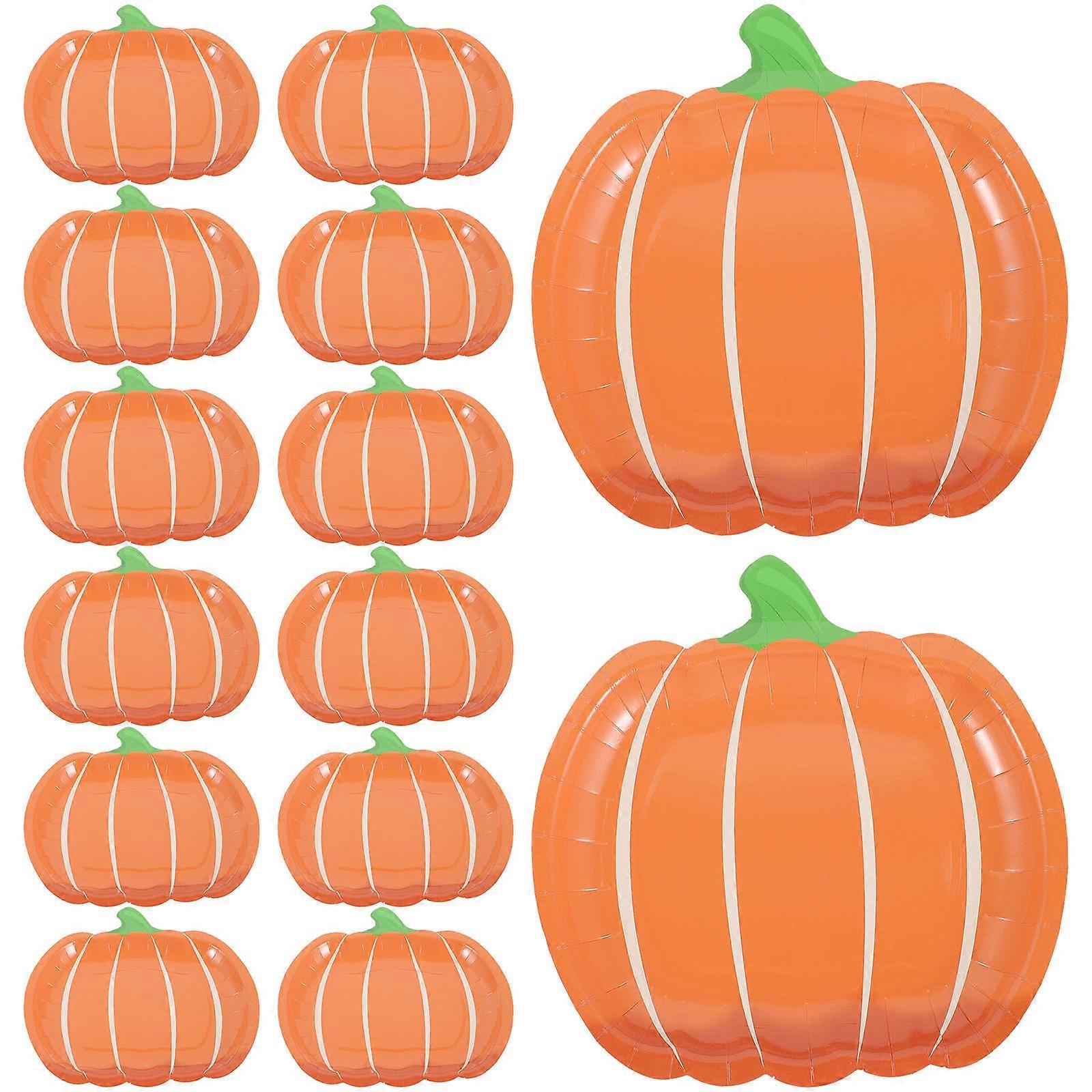 25 Pack Orange Pumpkin Paper for Parties Dinners Picnics and Storage Use