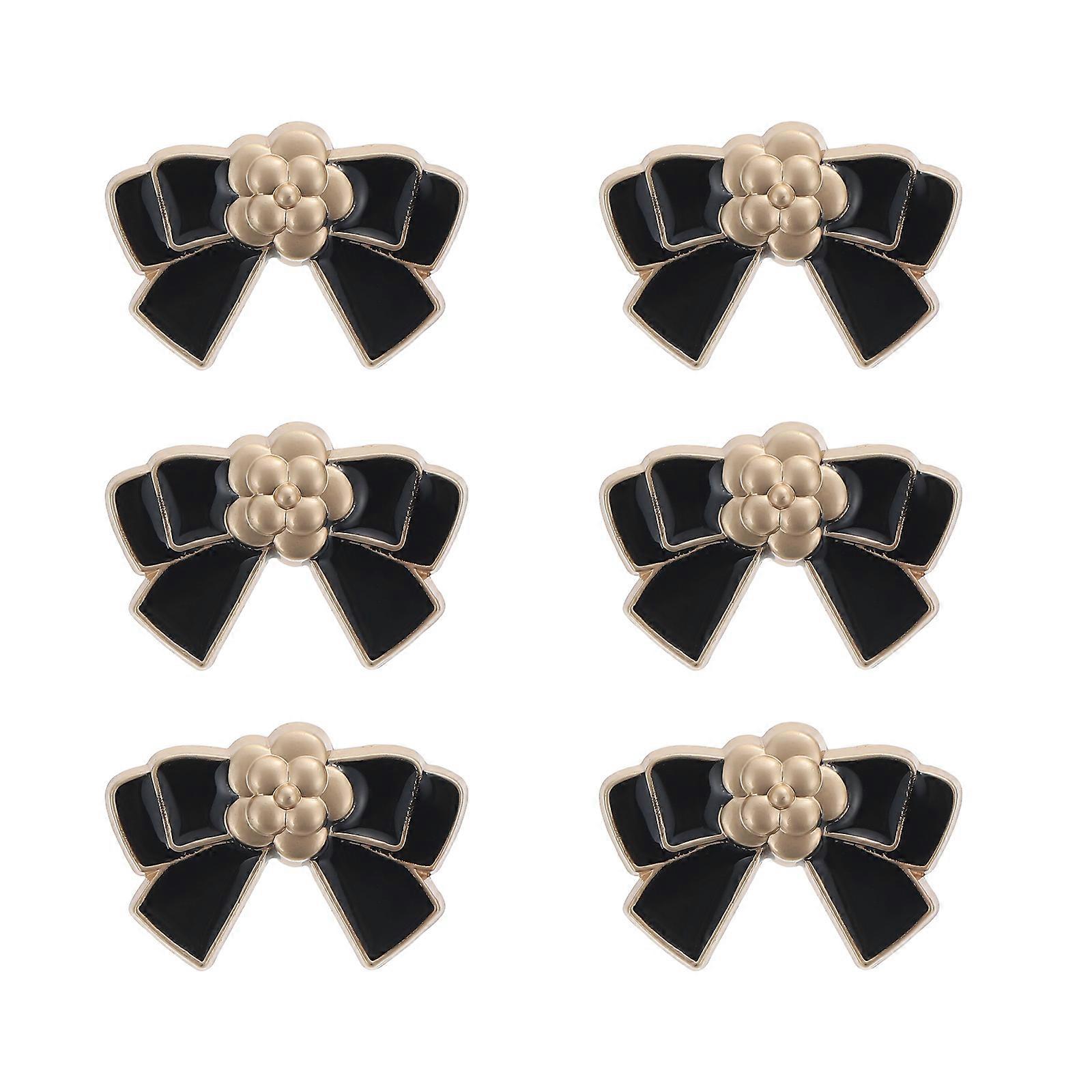 Decorative Bowknot Buttons Women's Suit Buttons 6Pcs