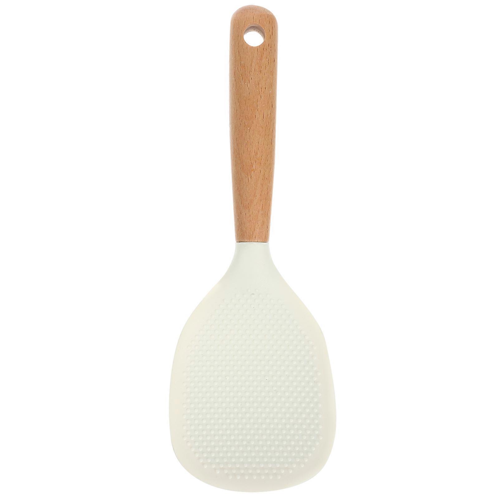 Reusable White Rice Spoon with Smooth Surface for Easy Cleaning and Home Use Kitchen Supply Serving .5 inches