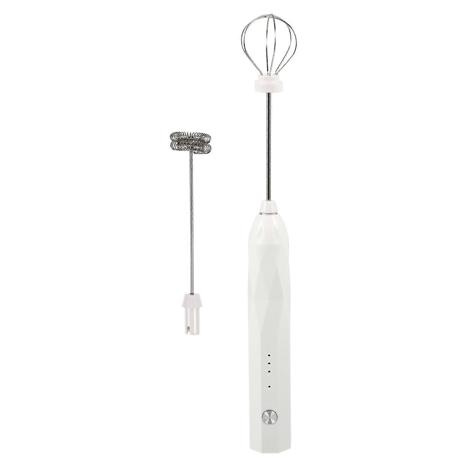 Handheld Kitchen Egg Mixer Perfect For Whisking Blending Beating Eggs Or Foaming Milk Designed For Home Use In Elegant White Colour 1 Set