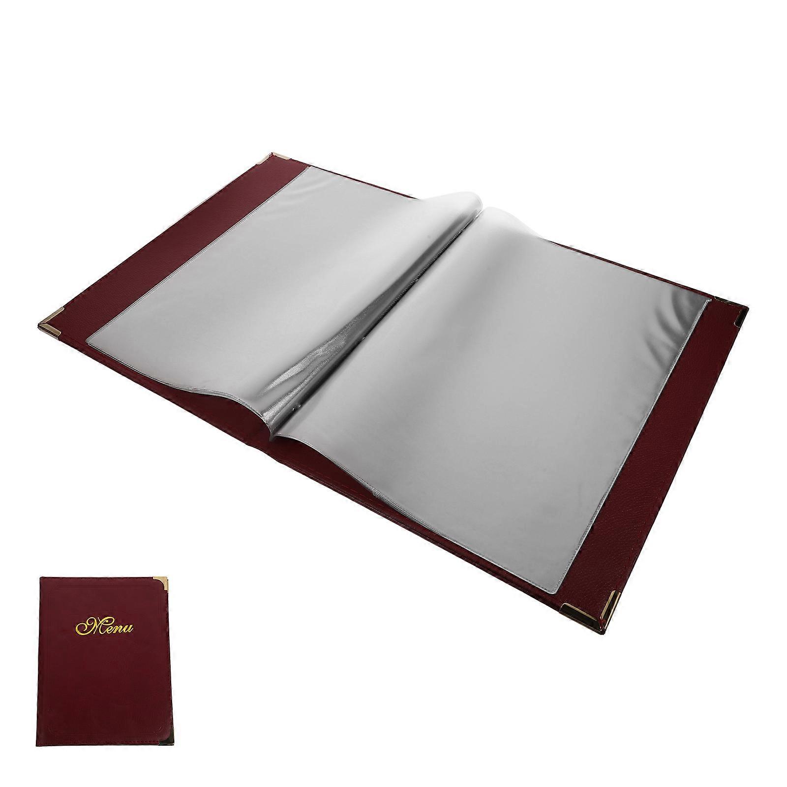 Restaurant Menu Book with Transparent Pages, Rounded Corners, Replacement, Practical Display Holder for Bars, Hotels, and Home Use