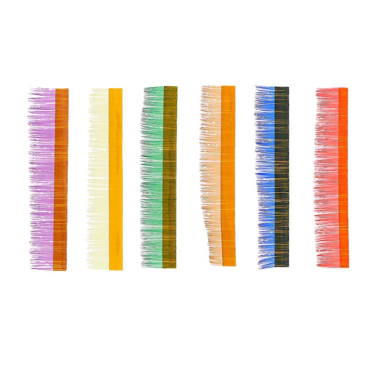 12 Lines Mixed False Eyelashes Individual Extensions Rainbow Colored Natural 9mm
