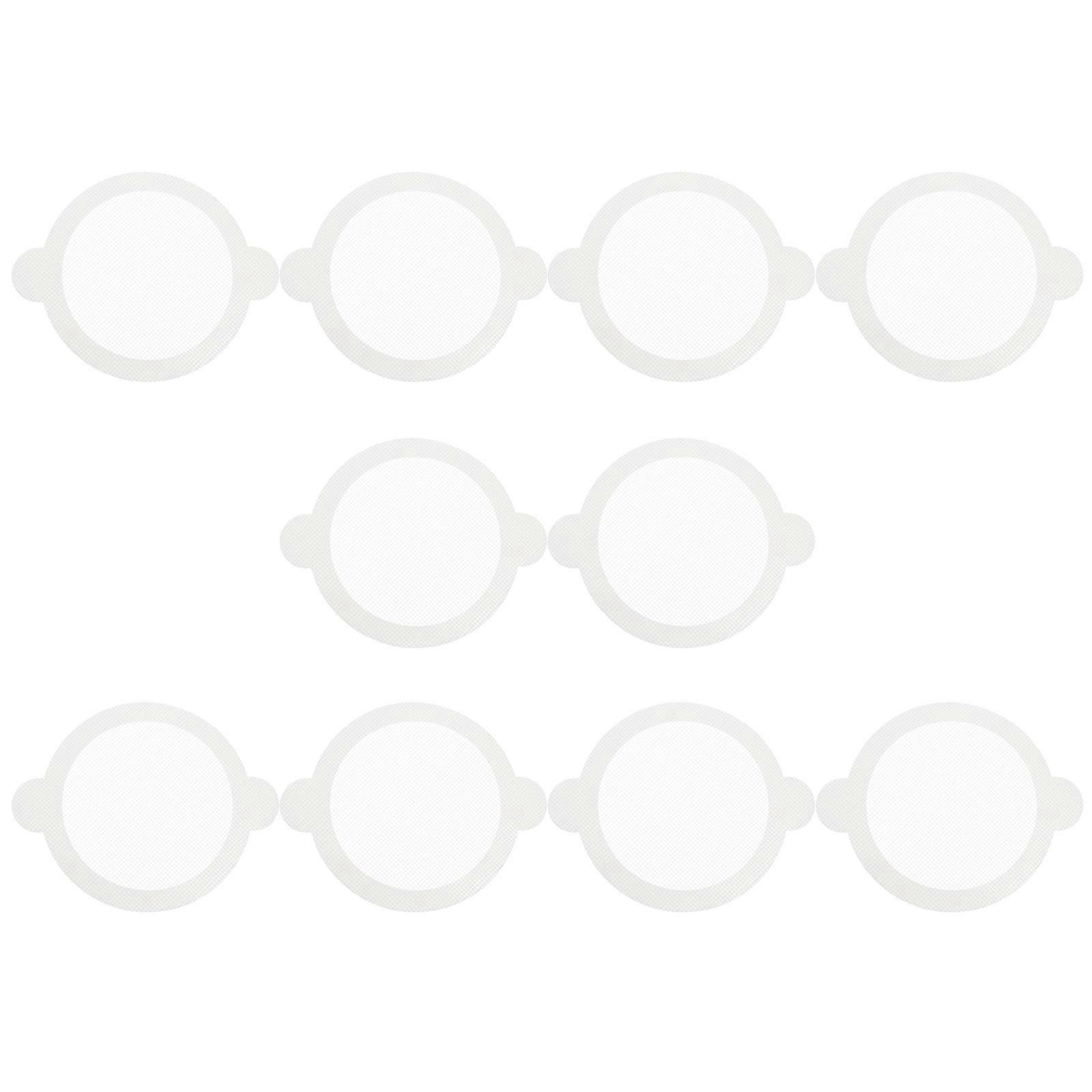 Bathroom Drain Sticker Paste-Type Design For Preventing Blockages And Mosquitoes 10Pcs White