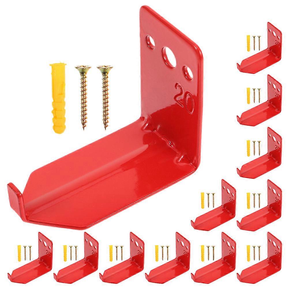 Mount Bracket For Fire Extinguishers Construction Metal Material Quick Bright Red Visibility 12 Sets