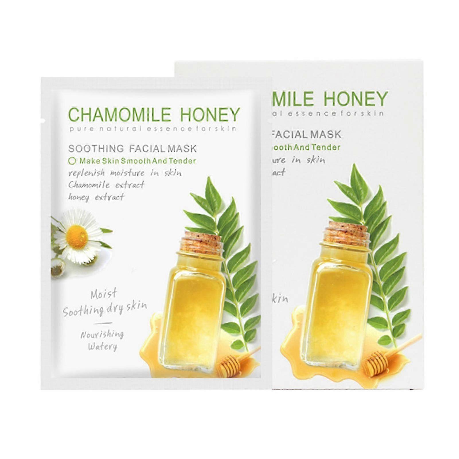 Honey Chamomile Hydrating Sheet Mask, Soothing Facial Mask Redness Relief Treatment & Deep Hydrating