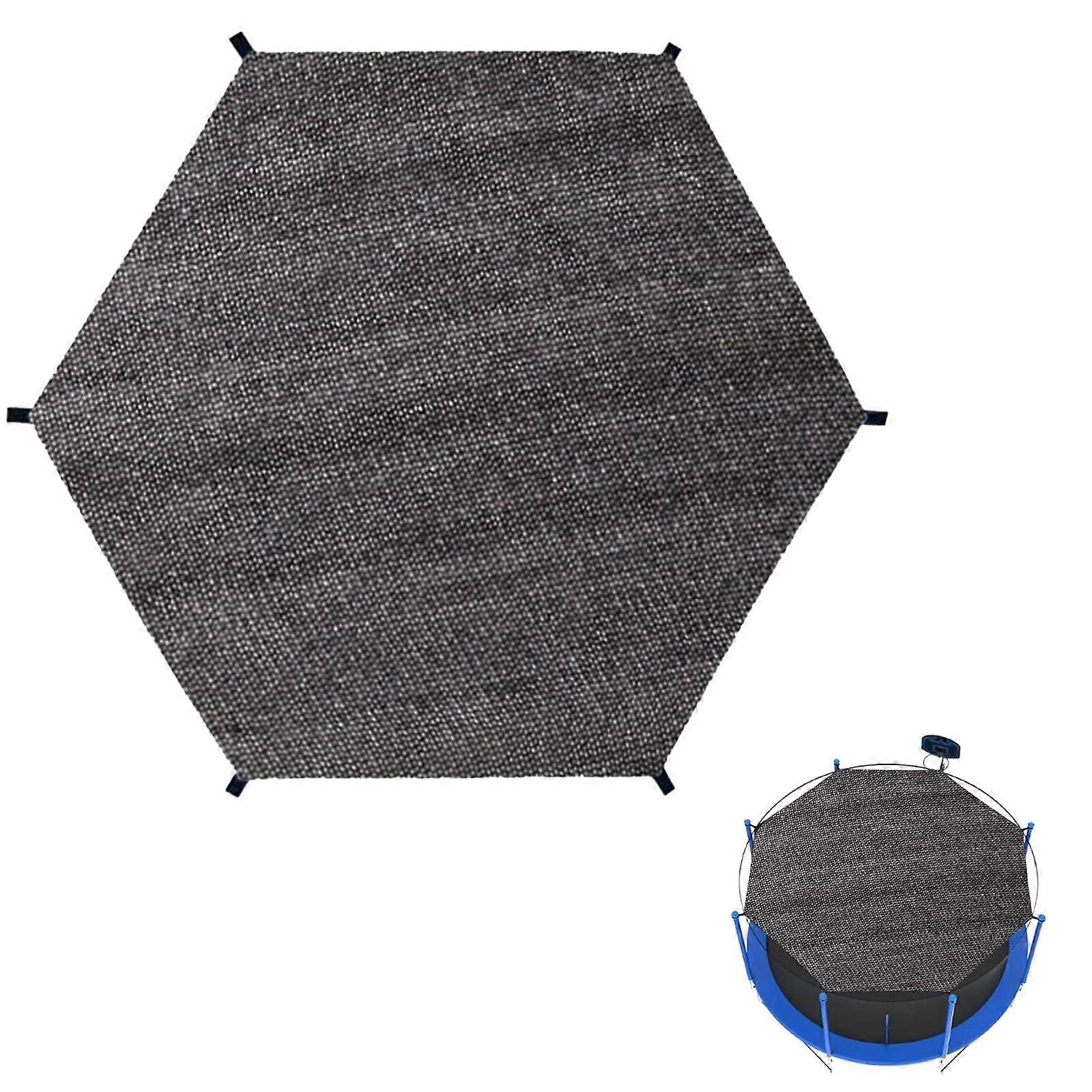 Trampoline Sun Protection Cover Net 305cm 366cm 427cm for Kids with 8 Poles Outdoor Birthday Party Accessory